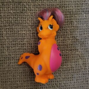 Orange Vintage Kids Dragon/Toy Figure with Pink Accents